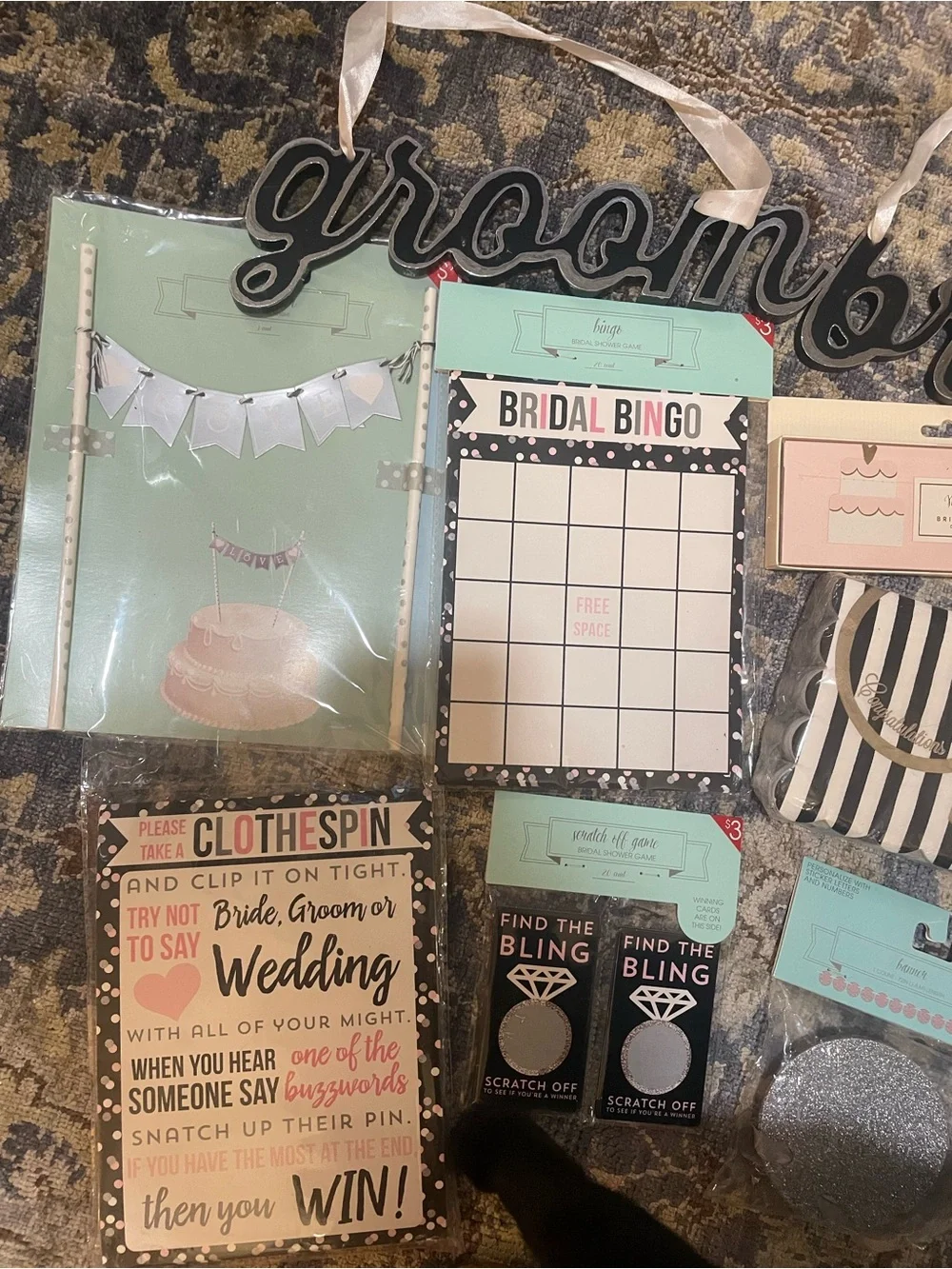 Bridal Party Favor Bundle - Black, White, Silver